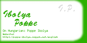 ibolya poppe business card